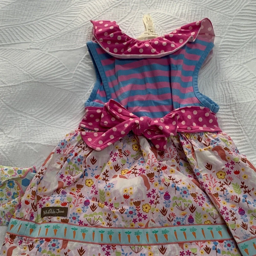 Matilda Jane Unicorn Pink Polka Dot Top and pants set